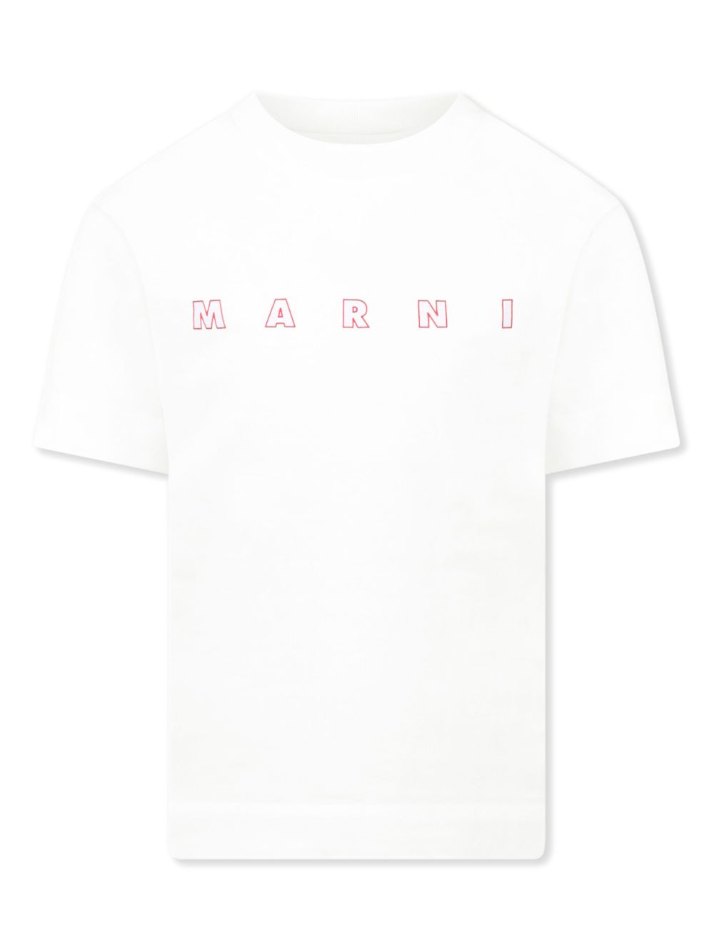 Marni Kids logo印花T恤 - 白色