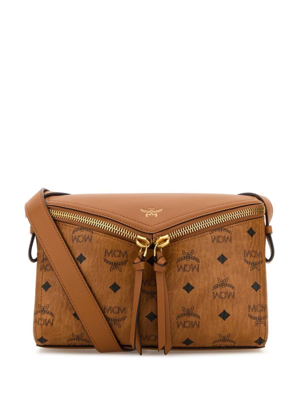MCM Diamant 3D 小号斜挎包 - 褐色