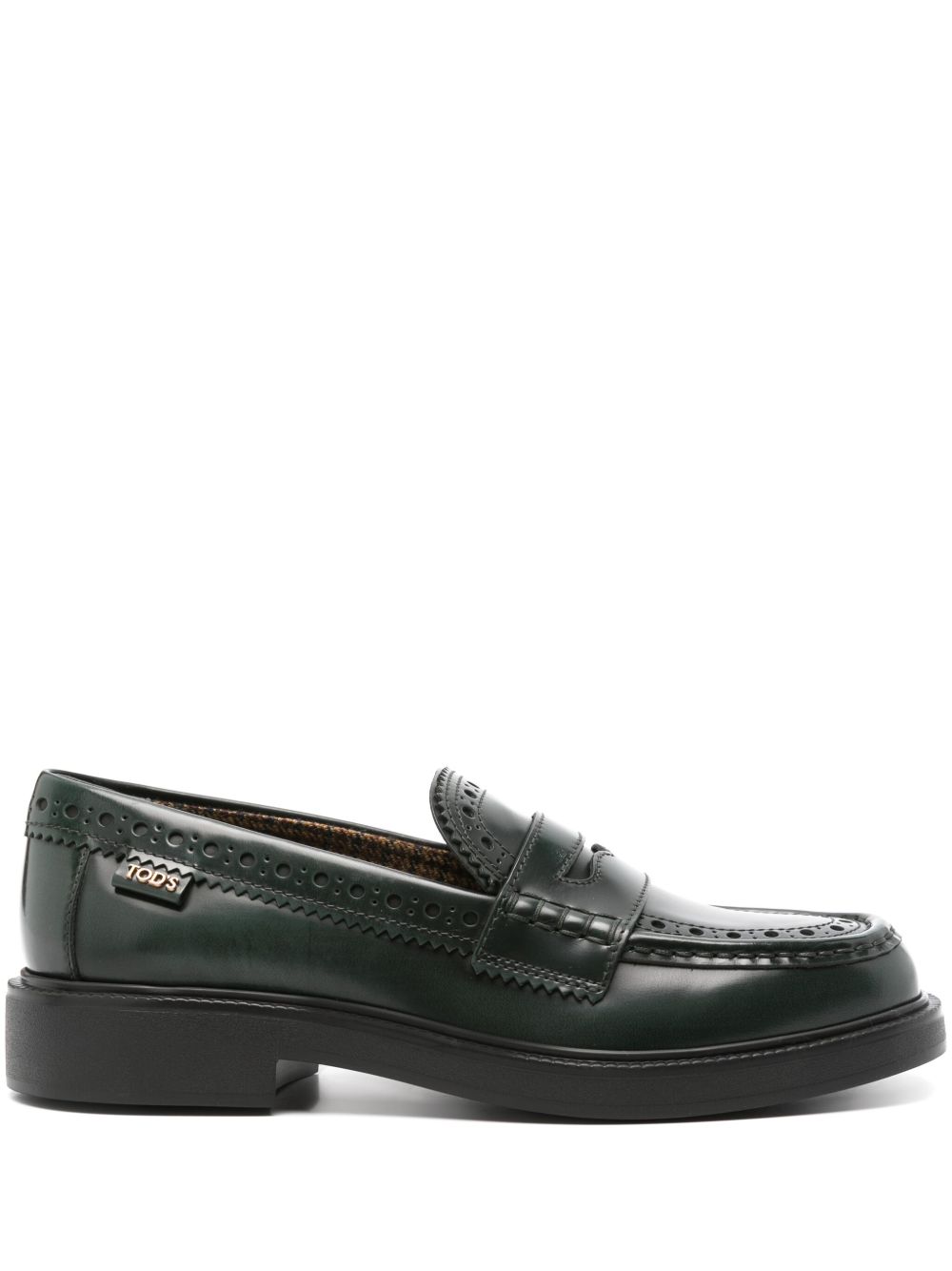 Tod's 皮质乐福鞋 - 绿色