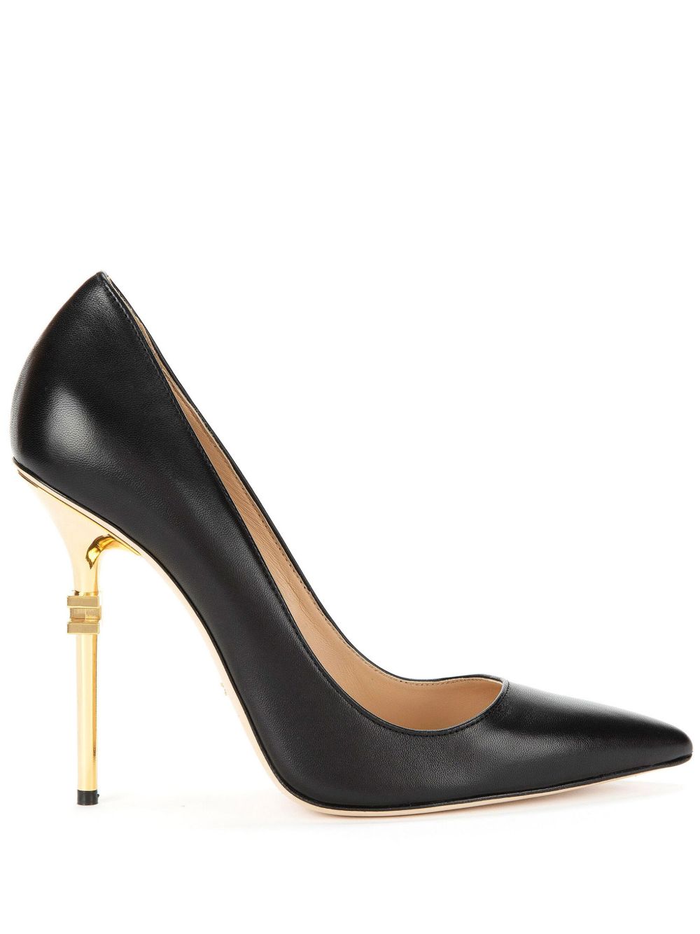 Elisabetta Franchi logo鞋跟高跟鞋（11厘米） - 黑色