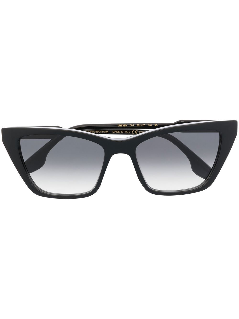 Victoria Beckham Eyewear 有色镜片猫眼框太阳眼镜 - 黑色