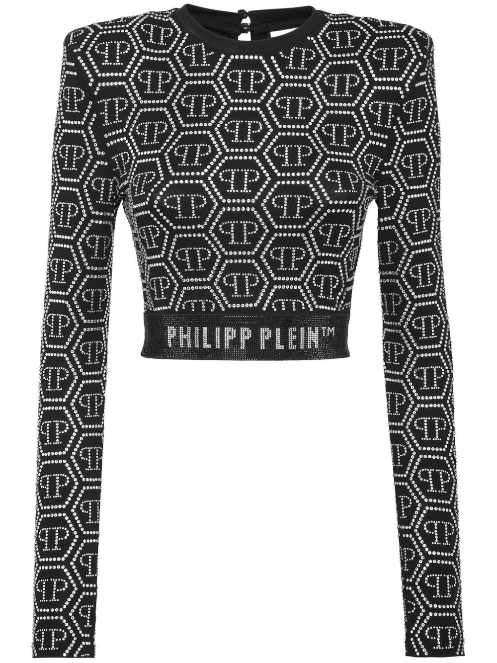 Philipp Plein 大面积图案印花棉上衣 - 黑色