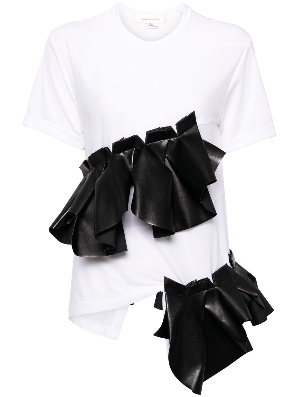 Comme Des Garçons 不对称T恤 - 白色