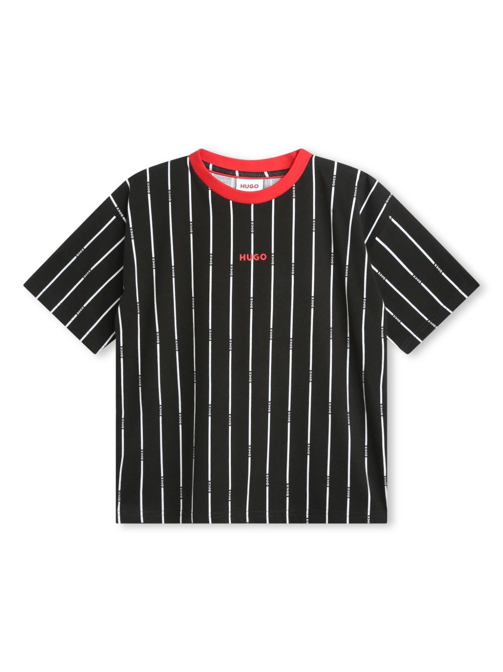 HUGO KIDS logo印花棉T恤 - 黑色
