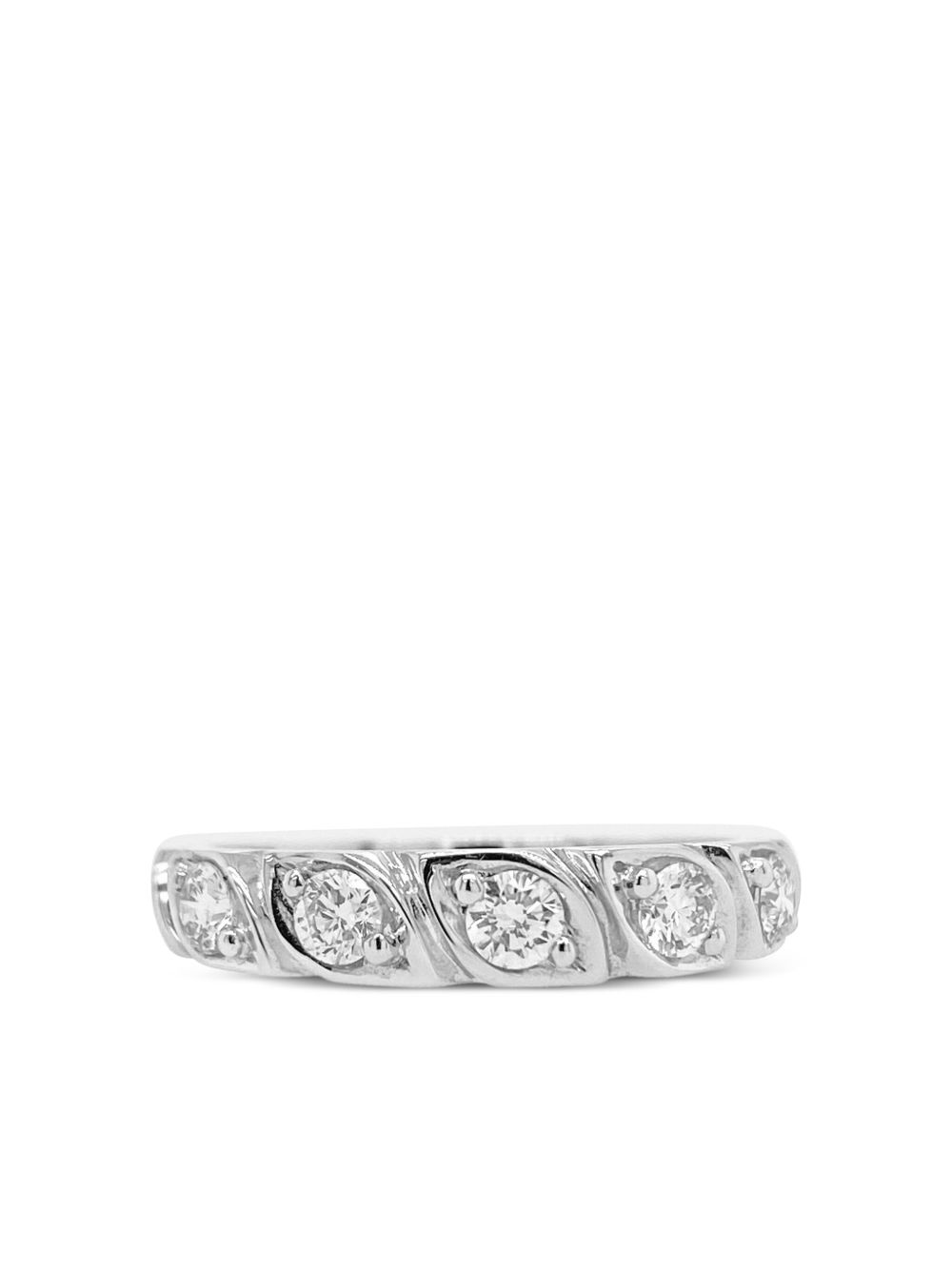 HYT Jewelry 18K白金钻石戒指 - 银色