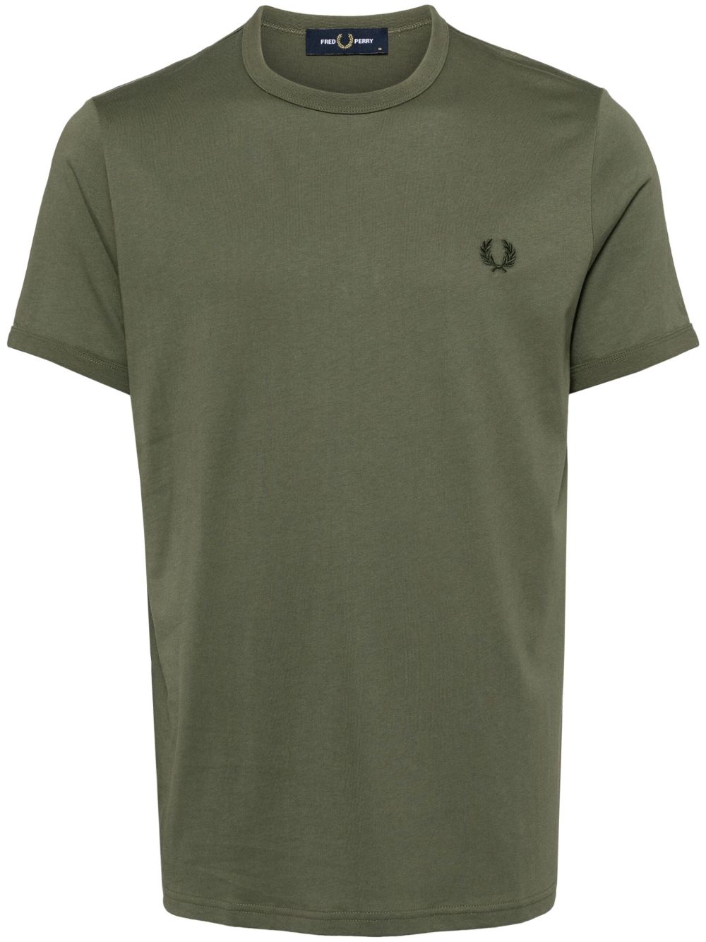 Fred Perry logo刺绣T恤 - 绿色