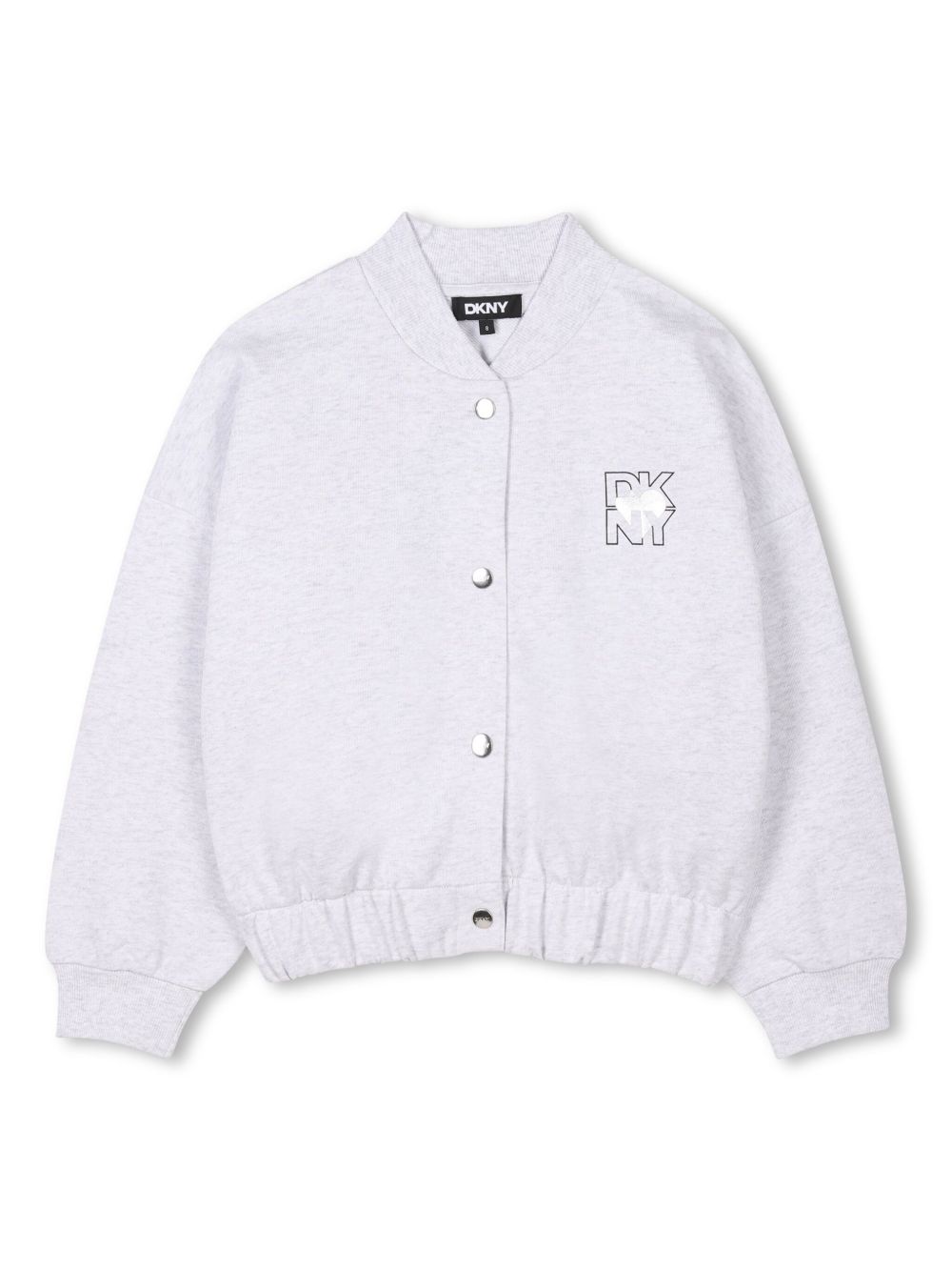 Dkny Kids logo印花飞行员夹克 - 灰色