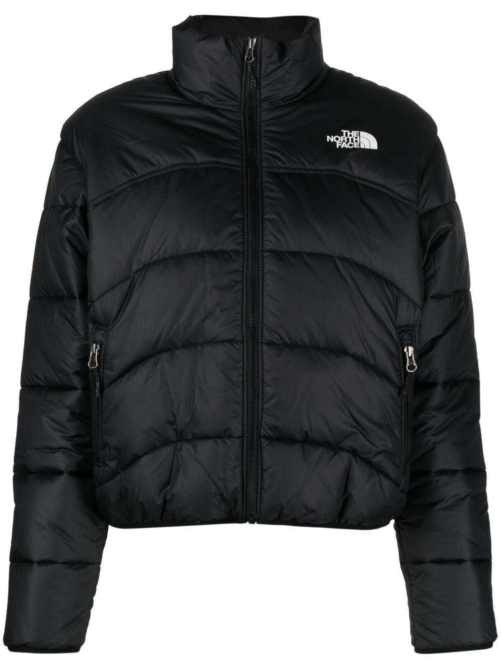 The North Face logo印花蓬松夹克 - 黑色