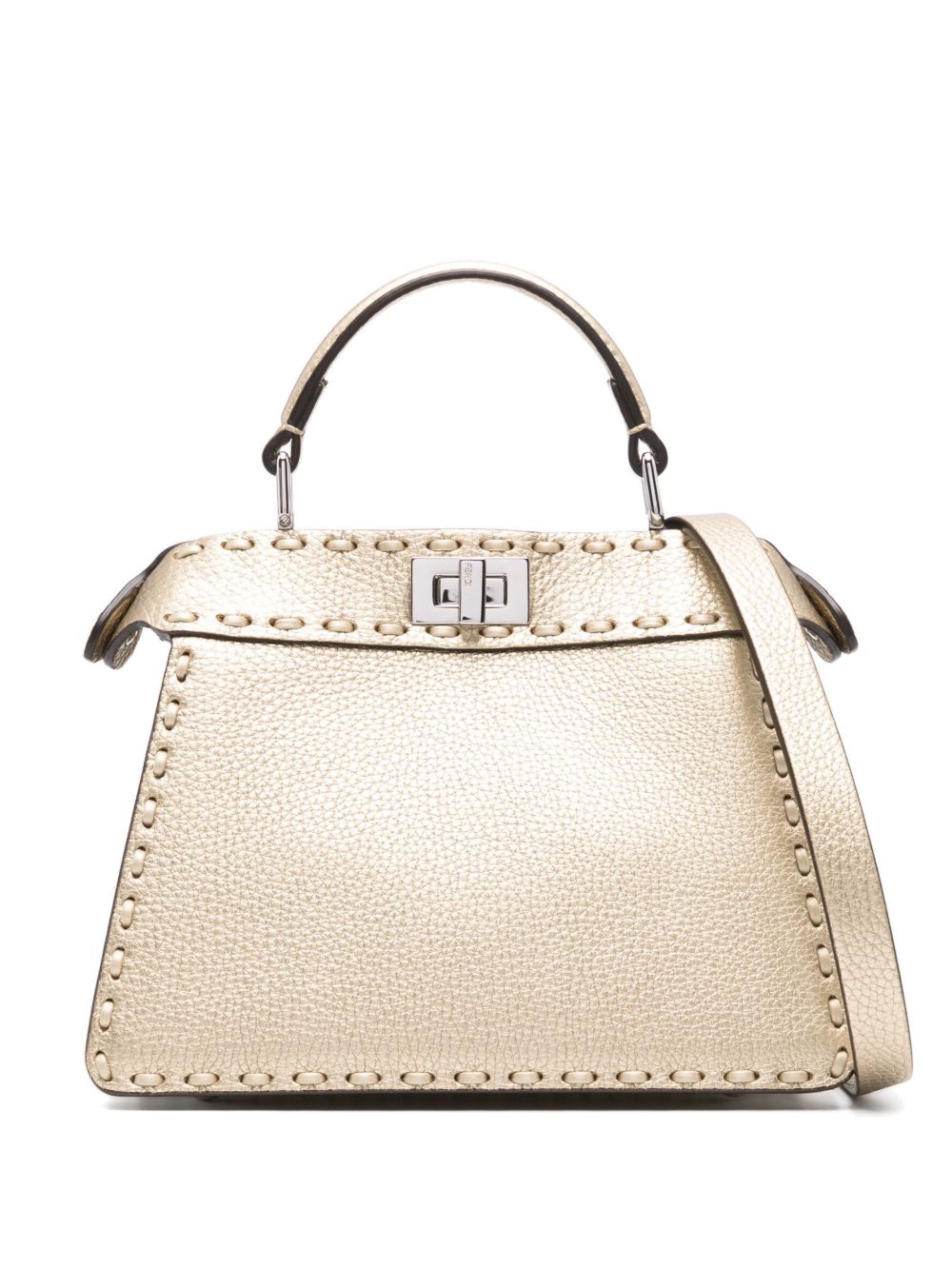 FENDI Peekaboo ISeeU Petite 手提包 - 金色