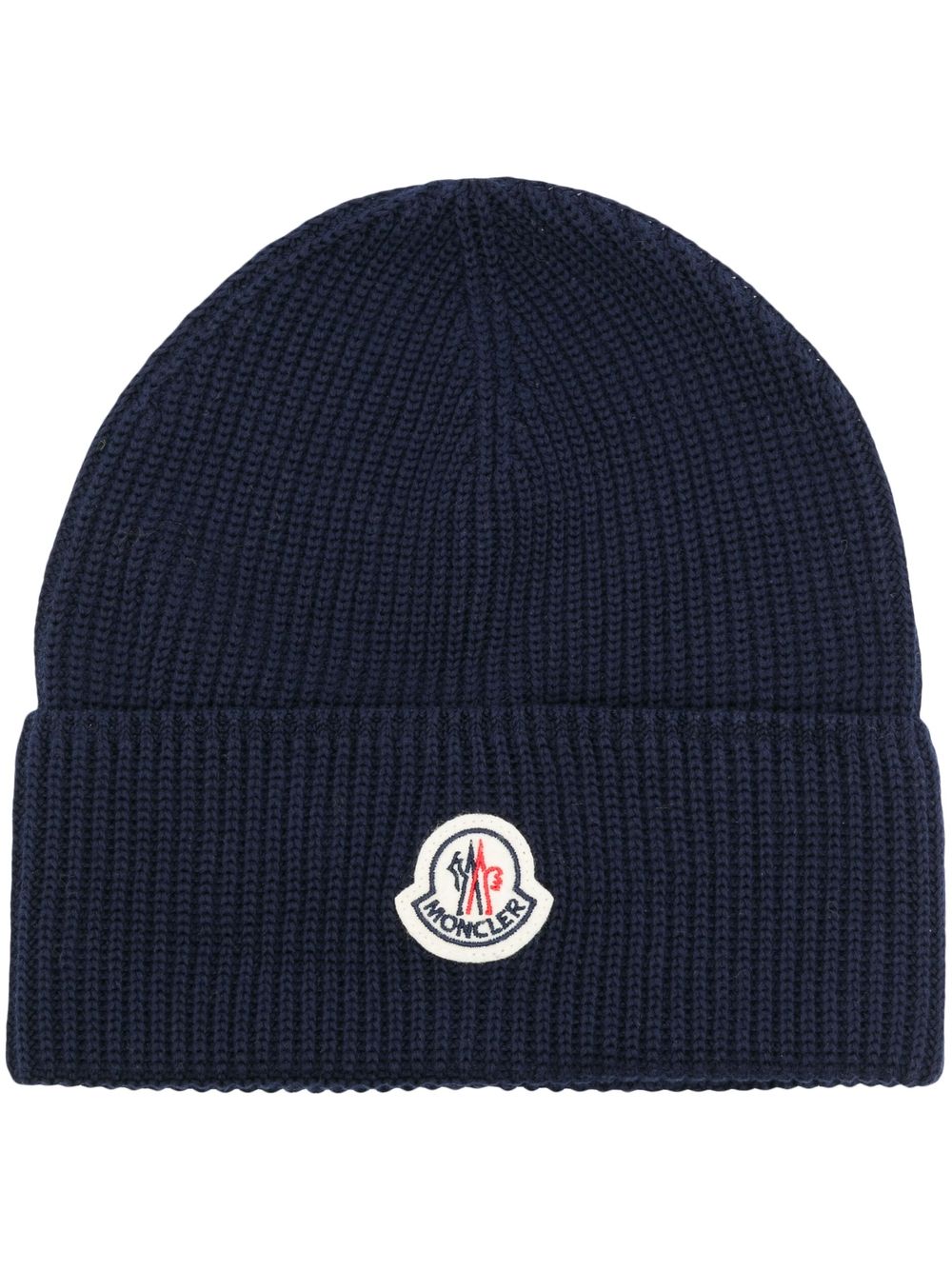 Moncler 标贴棉套头帽 - 蓝色