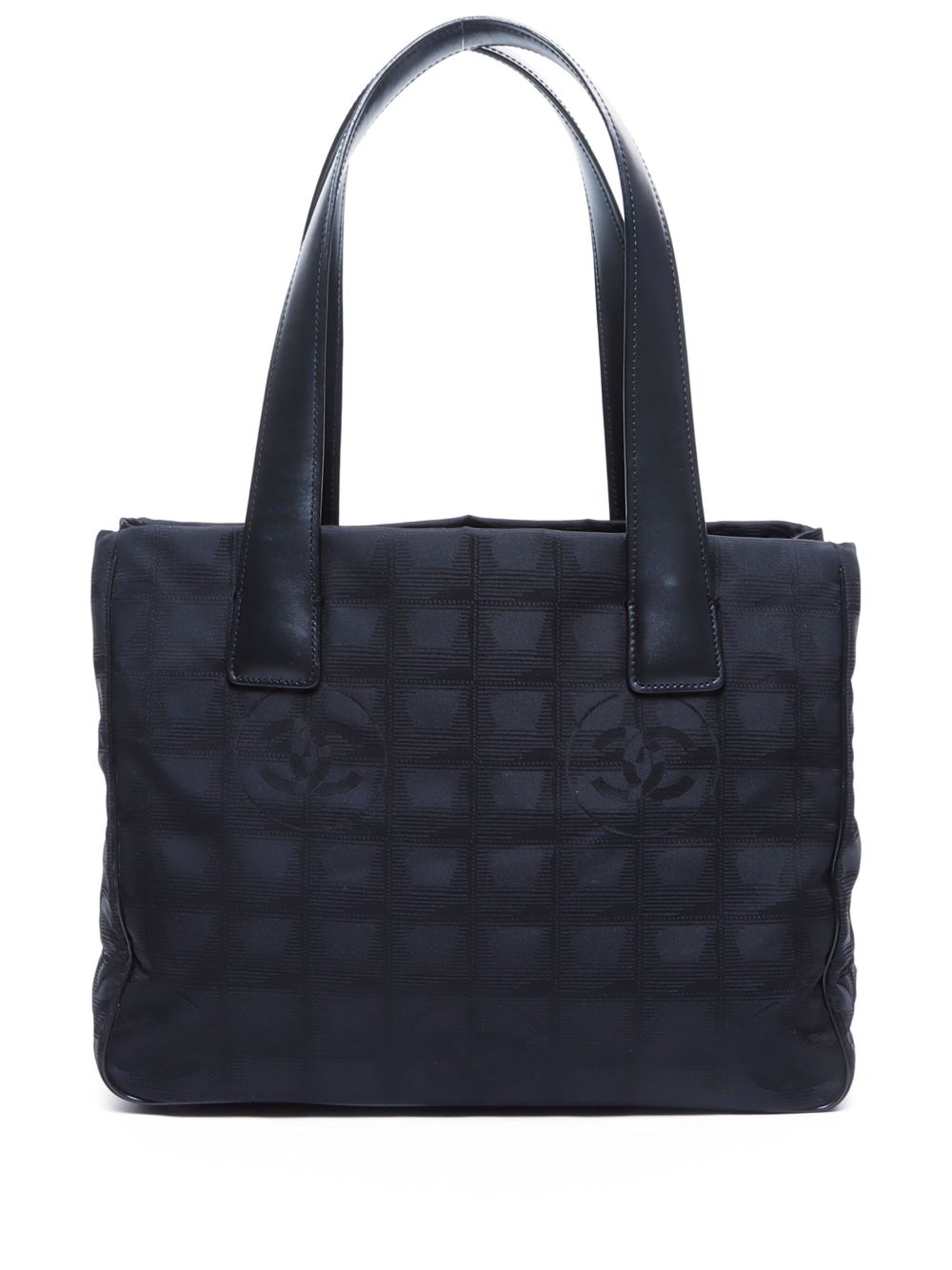 CHANEL Pre-Owned Travel Line 绗缝手提包（2003-2004年典藏款） - 黑色