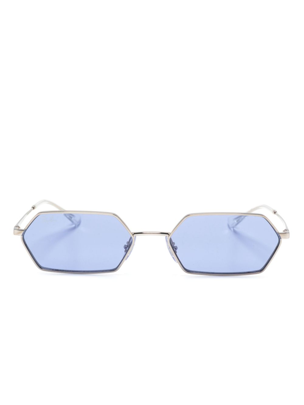 Ray-Ban Yevi 几何镜框太阳眼镜 - 银色