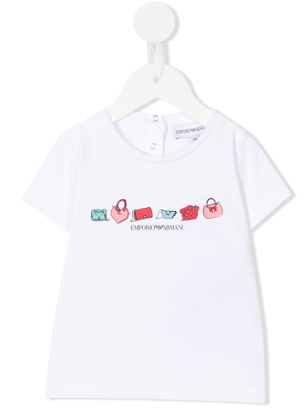 Emporio Armani Kids logo印花T恤 - 白色