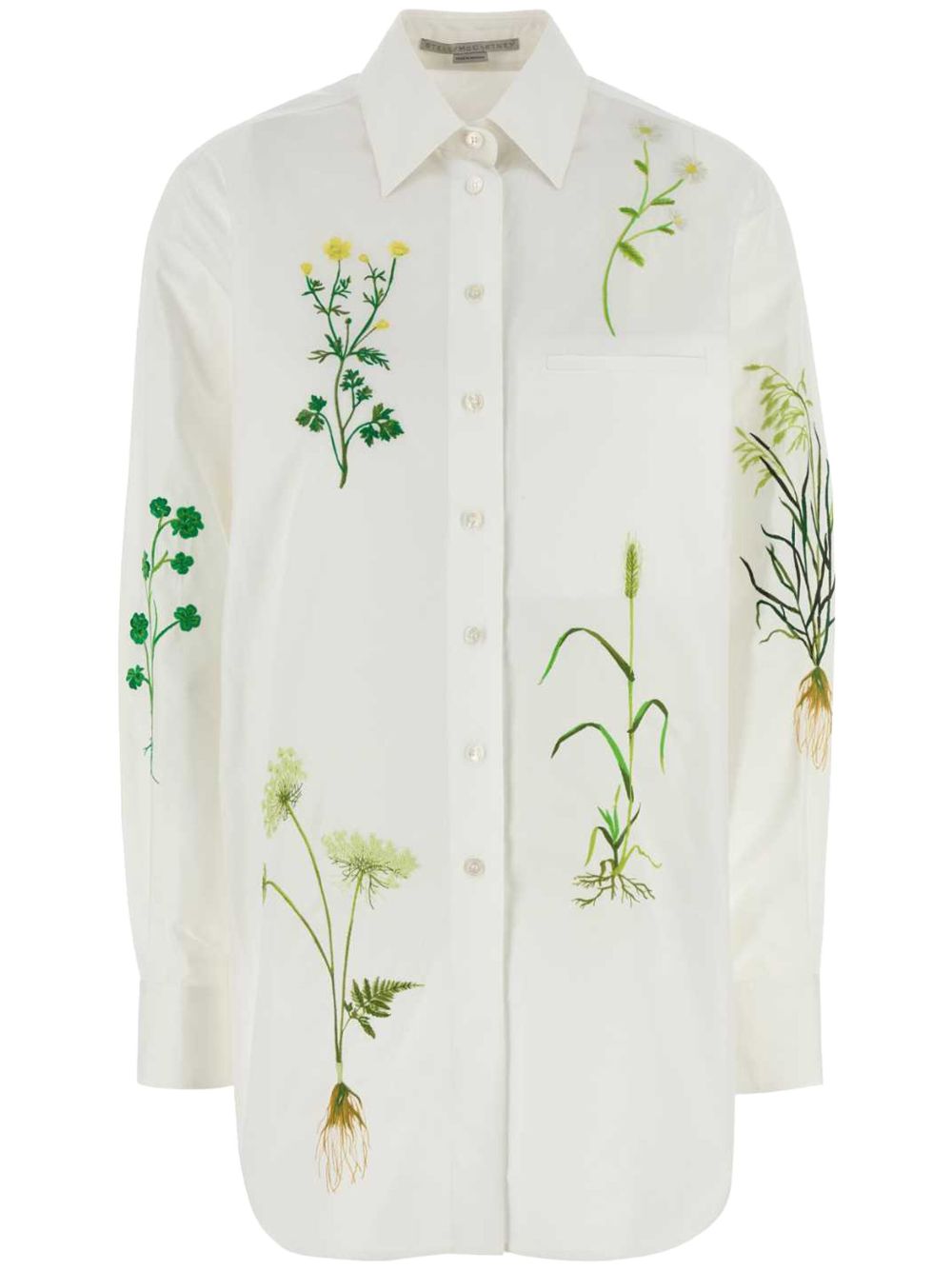 Stella McCartney 花卉印花衬衫 - 白色