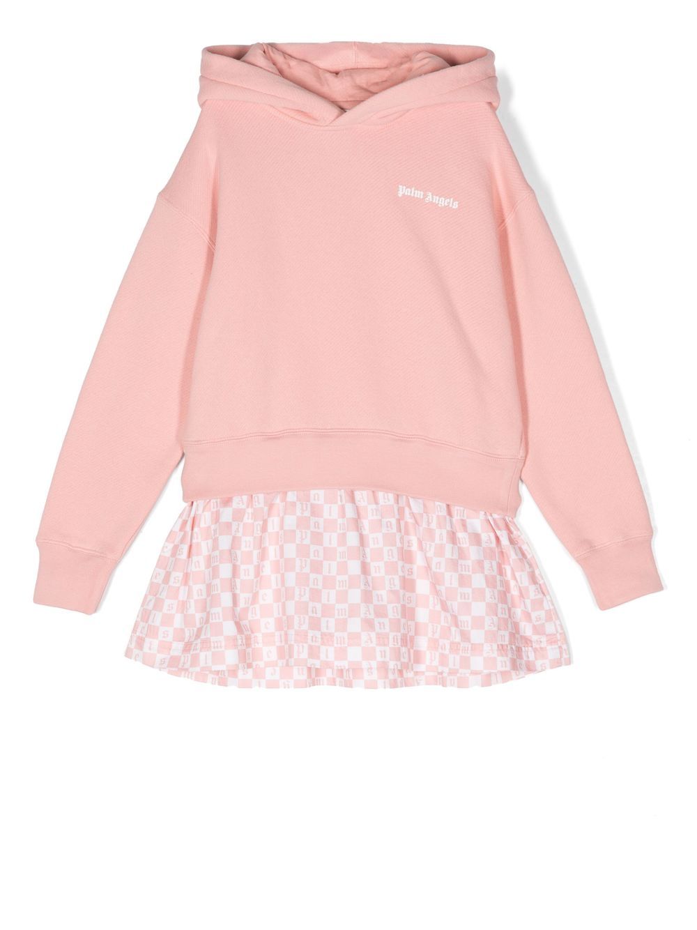 Palm Angels Kids 长袖连帽连衣裙 - 粉色