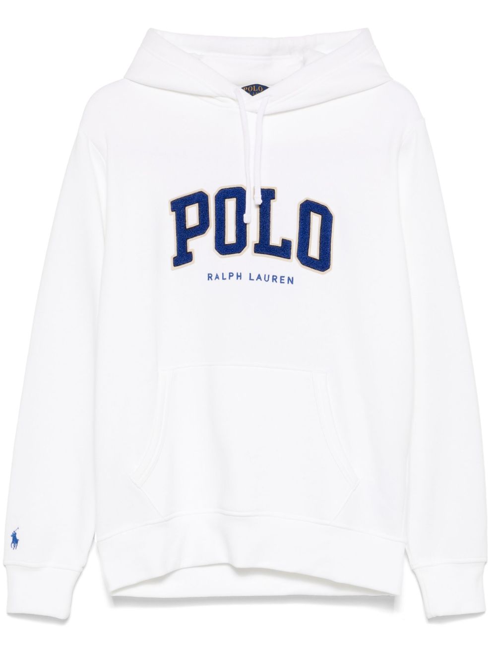 Polo Ralph Lauren logo植绒连帽衫 - 白色