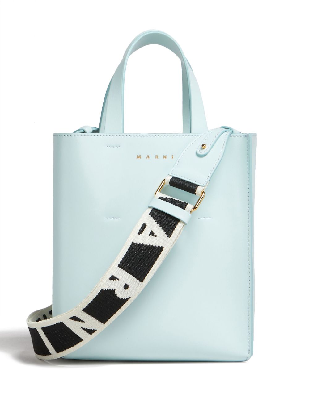 Marni Museo 皮质迷你手提包 - 蓝色
