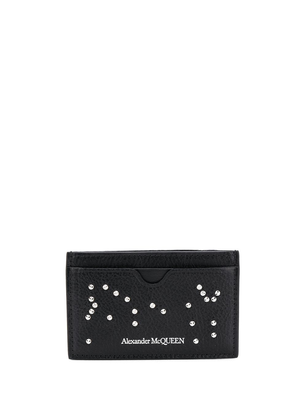 Alexander McQueen 亚历山大·麦昆 晶饰镶嵌皮质卡夹 - 黑色