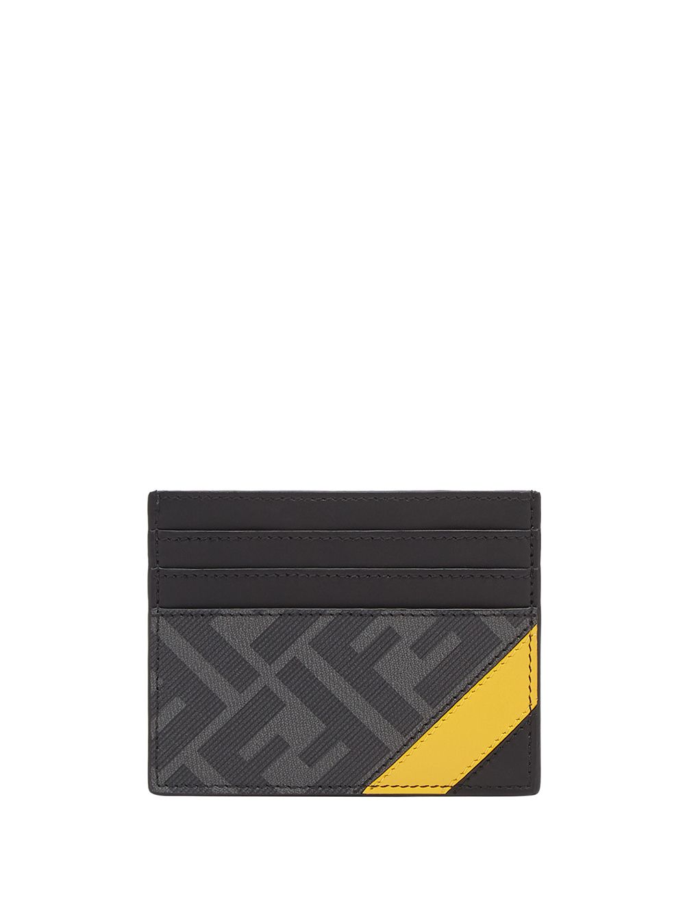 FENDI logo印花卡夹 - 黑色