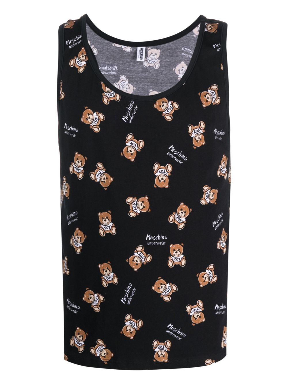 Moschino 泰迪熊印花上衣 - 黑色