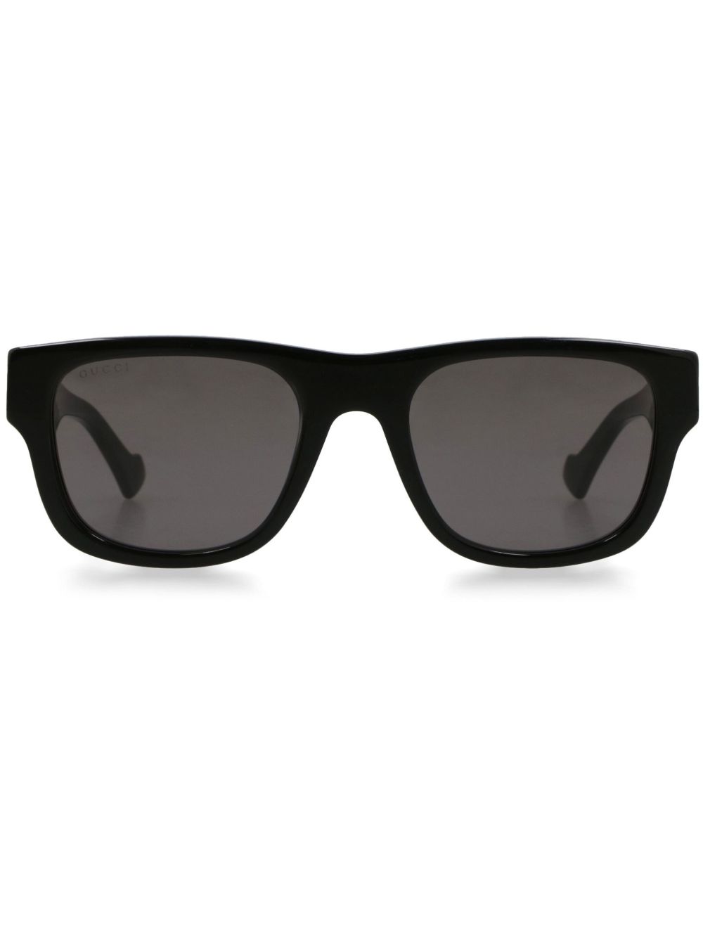 Gucci Eyewear logo印花方框太阳眼镜 - 黑色