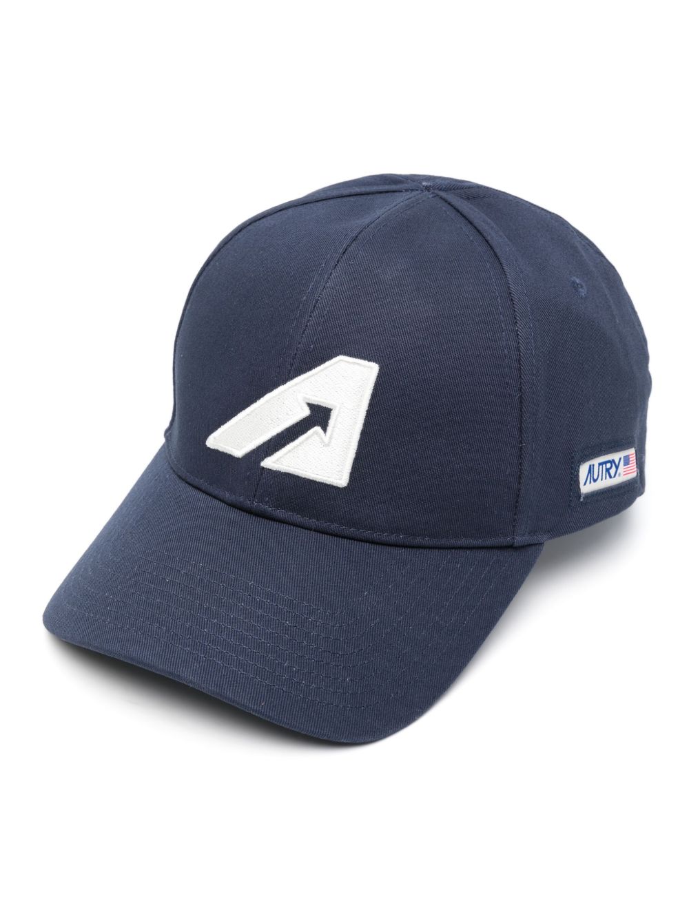 Autry logo刺绣棉棒球帽 - 蓝色