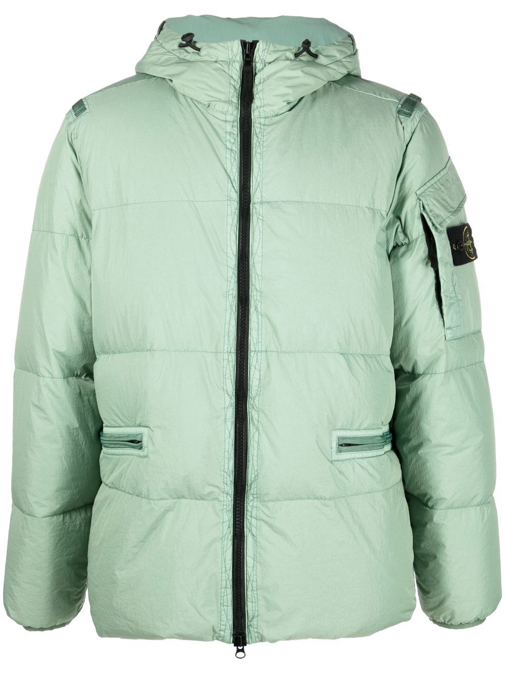 Stone Island Compass 贴花填充夹克 - 绿色