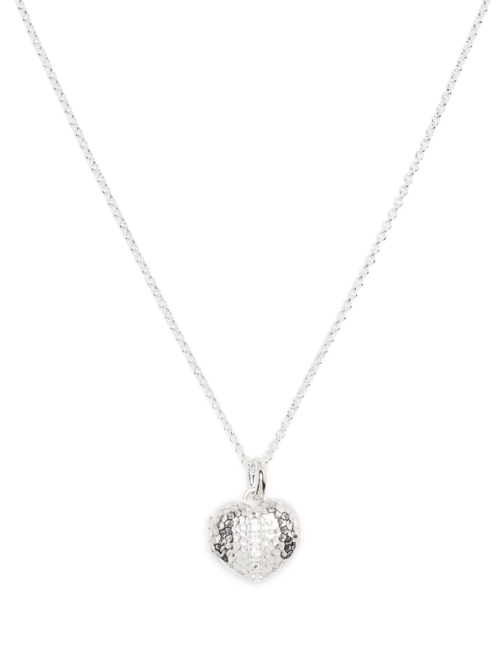 DOWER AND HALL Hear Lumiere locket necklace - 银色