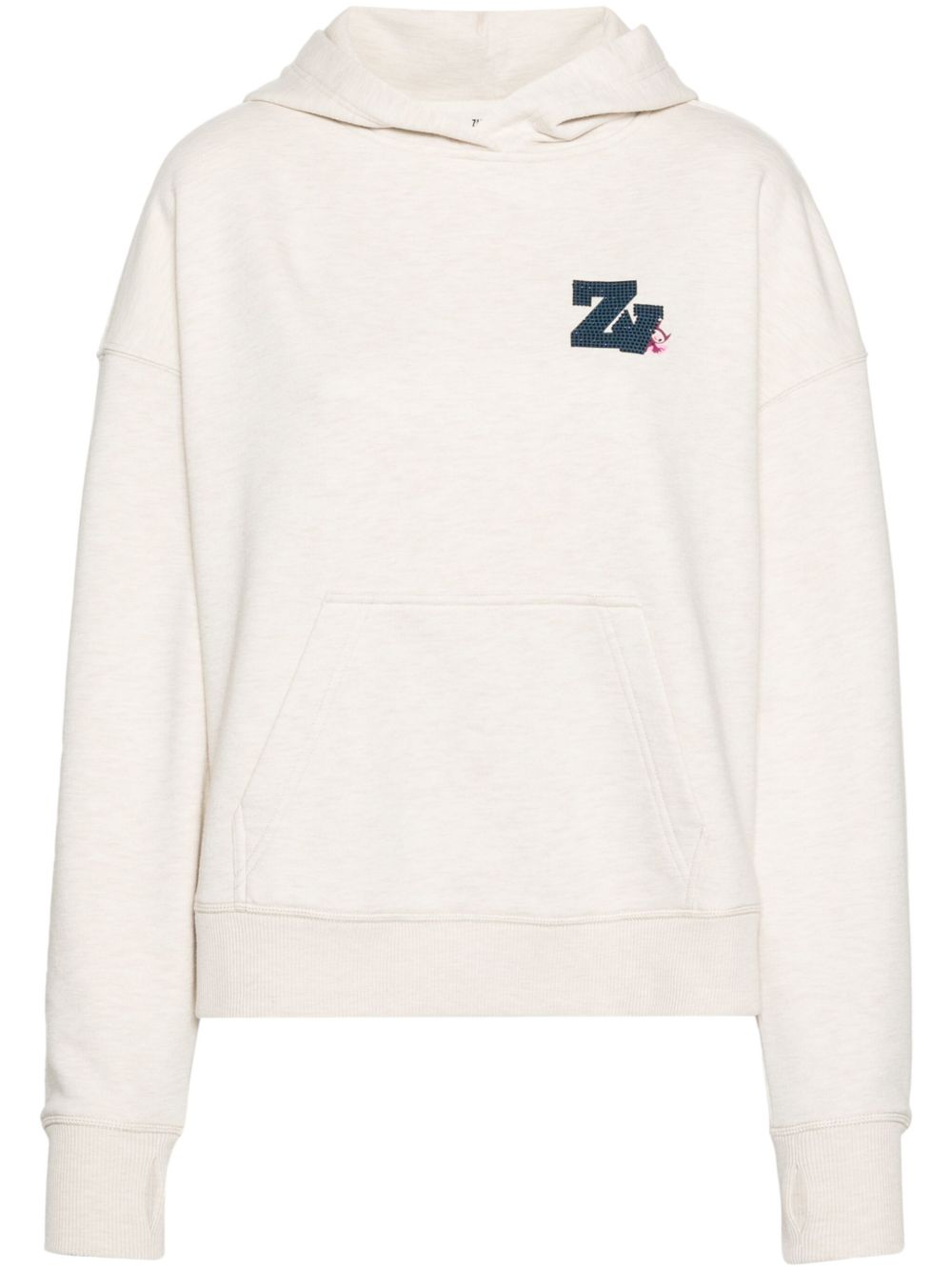 Zadig&Voltaire logo缀饰混色连帽衫 - 中性色