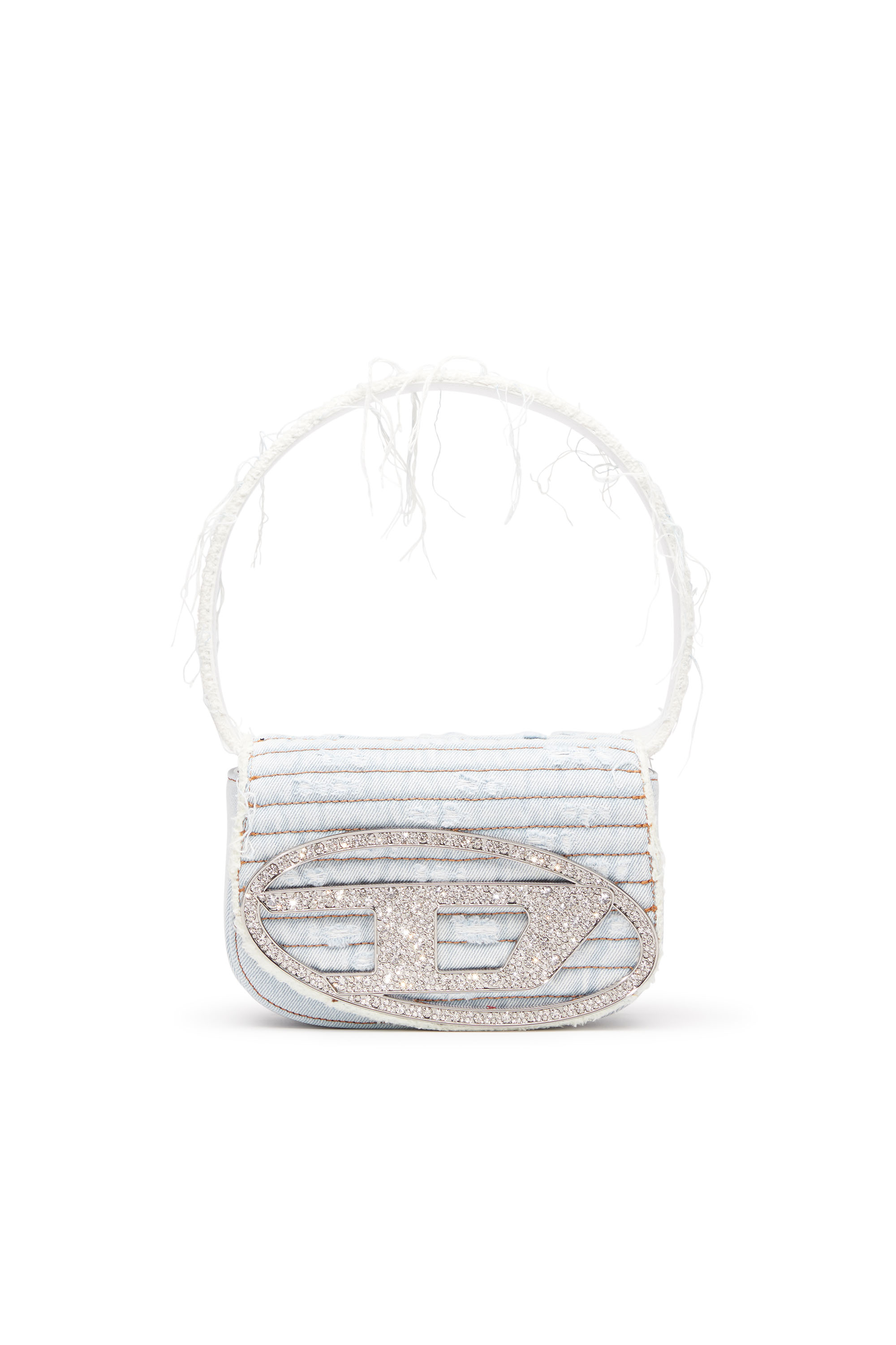 Diesel - 1DR-Iconic shoulder bag in denim and leather - Shoulder Bags - Woman - Blue