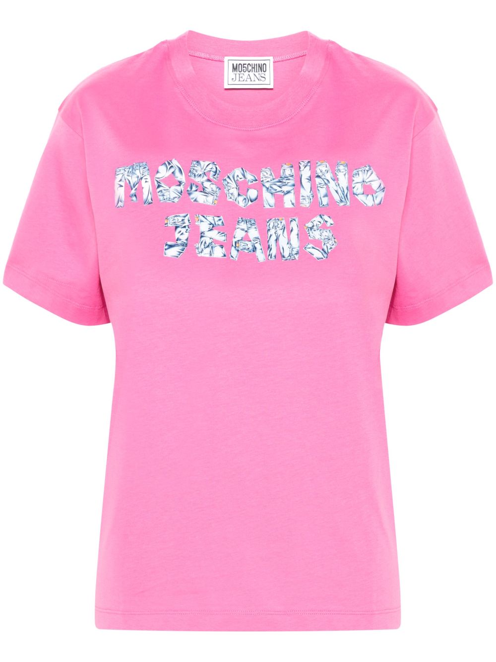 MOSCHINO JEANS logo印花T恤 - 粉色