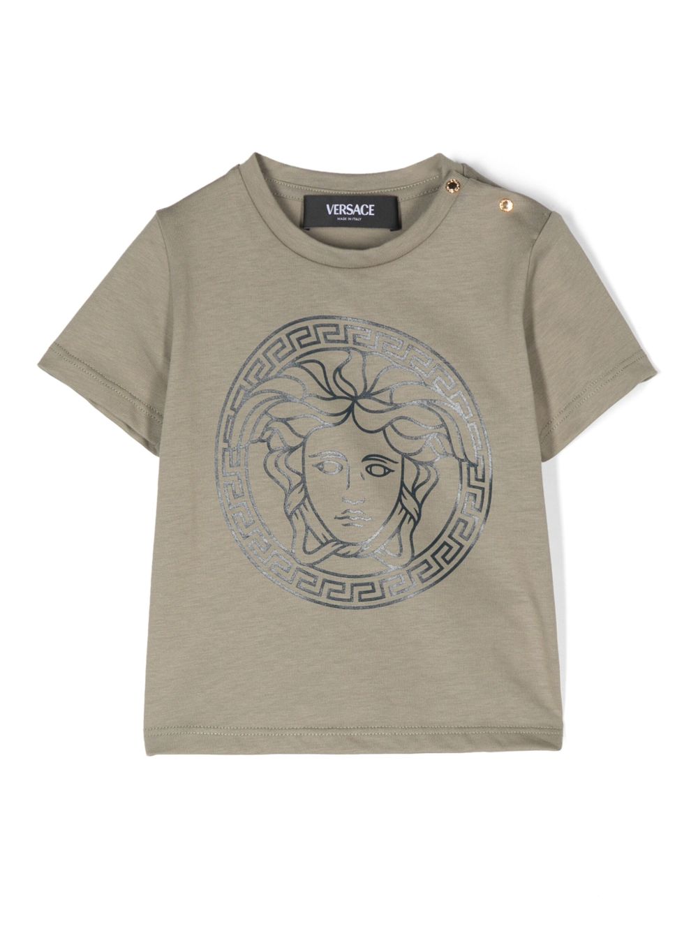 Versace Kids Medusa T恤 - 绿色
