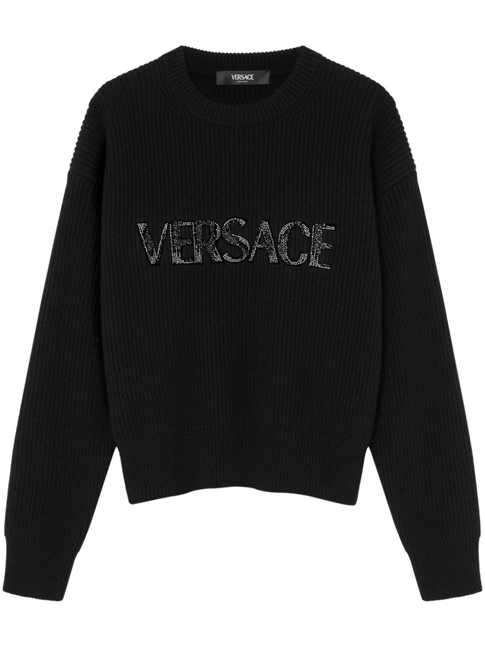 Versace logo毛衣 - 黑色