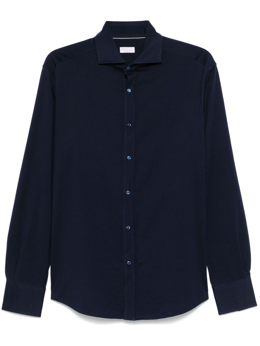 Brunello Cucinelli 经典棉衬衫 - 蓝色
