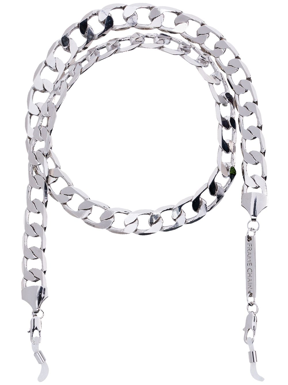 Frame Chain 镀白金Eyefash项链 - 金属色