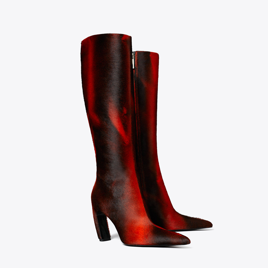 Tory Burch Tall Printed Calf Hair Boot