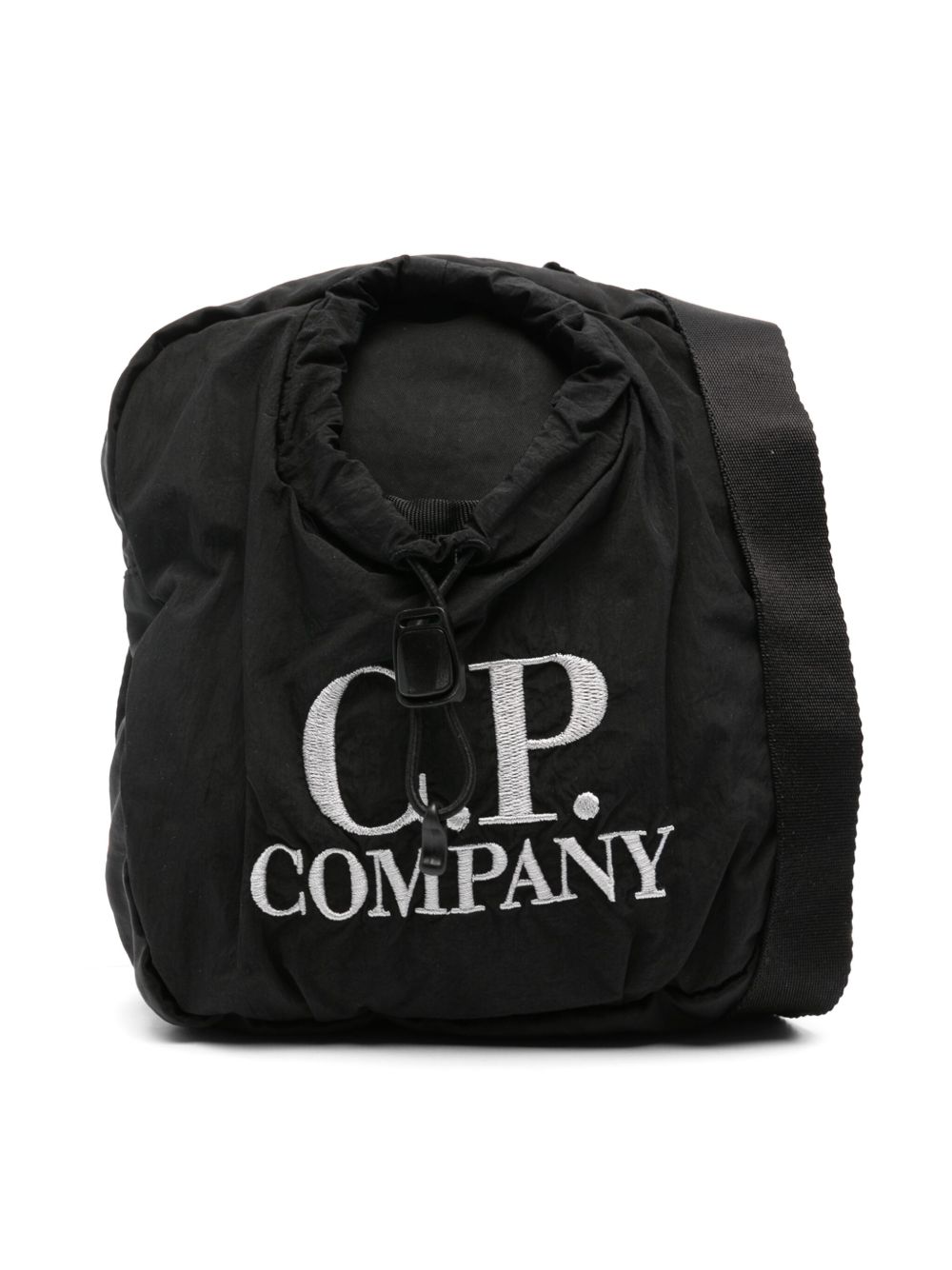 C.P. Company Kids logo刺绣单肩包 - 黑色