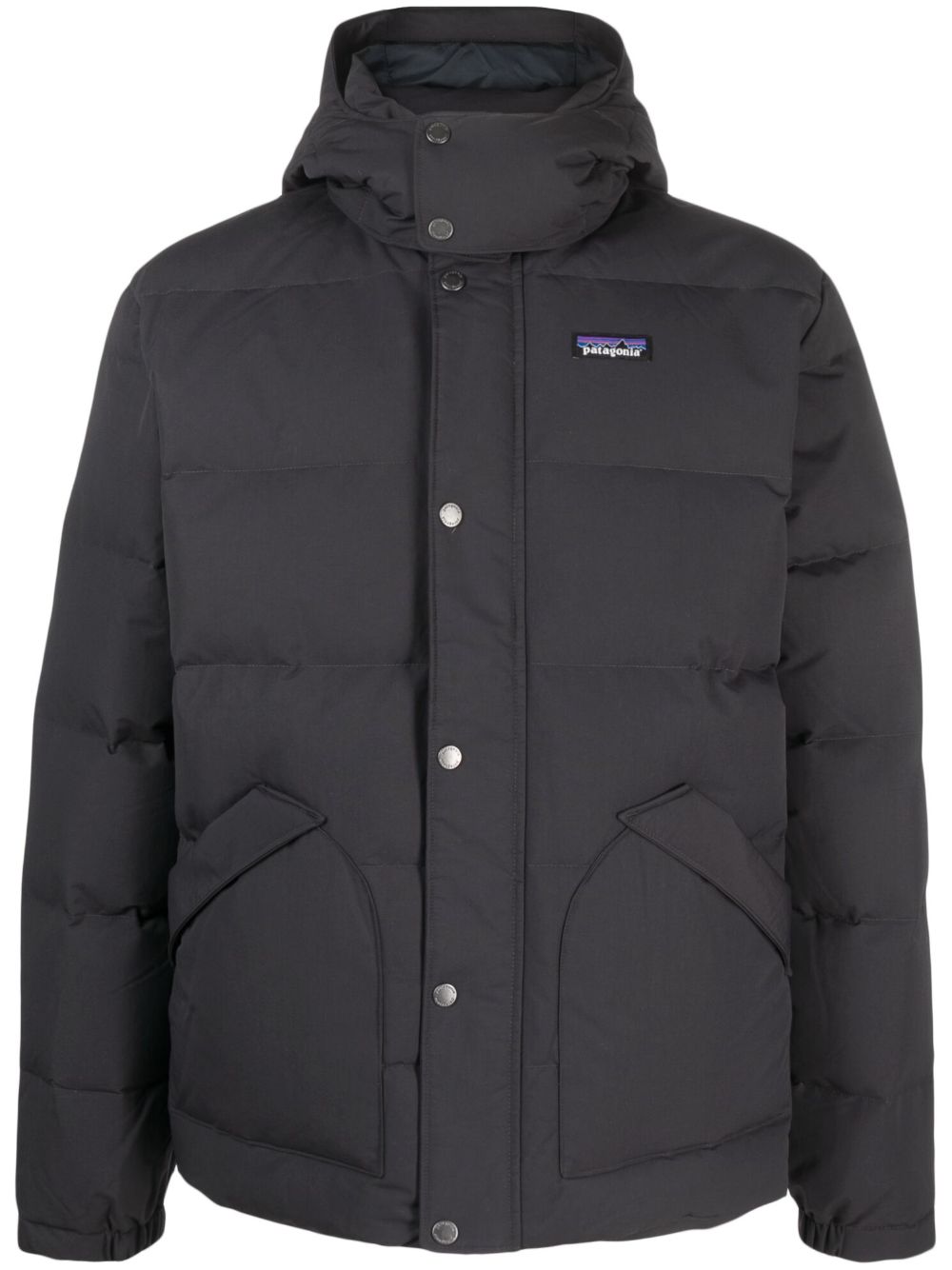 Patagonia Downdrift 羽绒填充连帽夹克 - 黑色