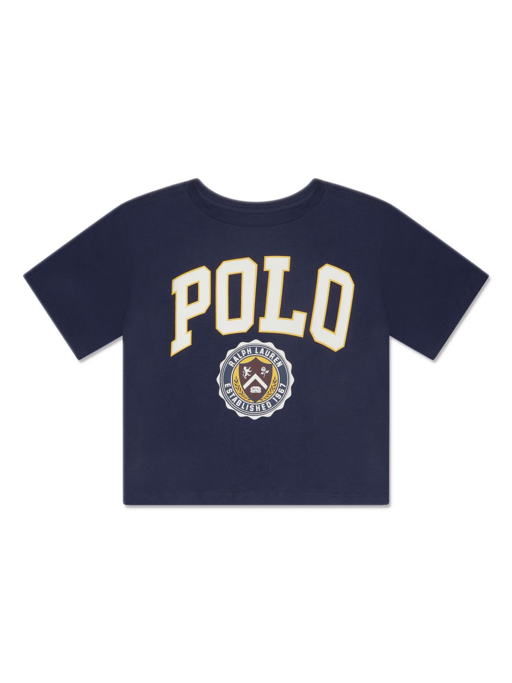 POLO RALPH LAUREN KIDS logo印花棉T恤 - 蓝色