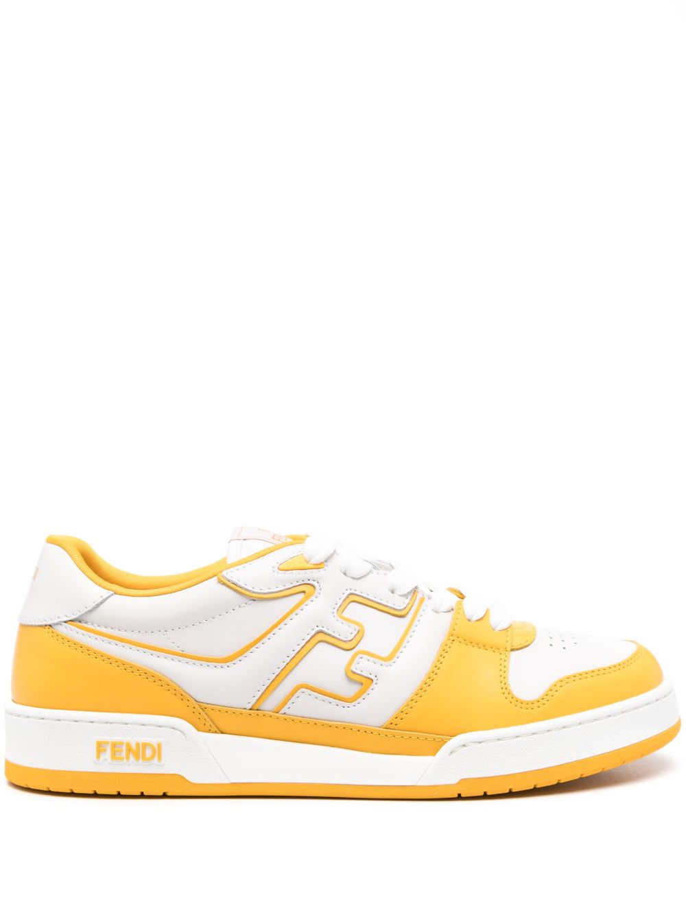FENDI Match 拼色运动鞋 - 黄色