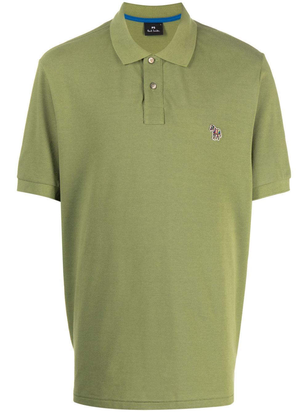 PS Paul Smith logo刺绣棉polo衫 - 绿色