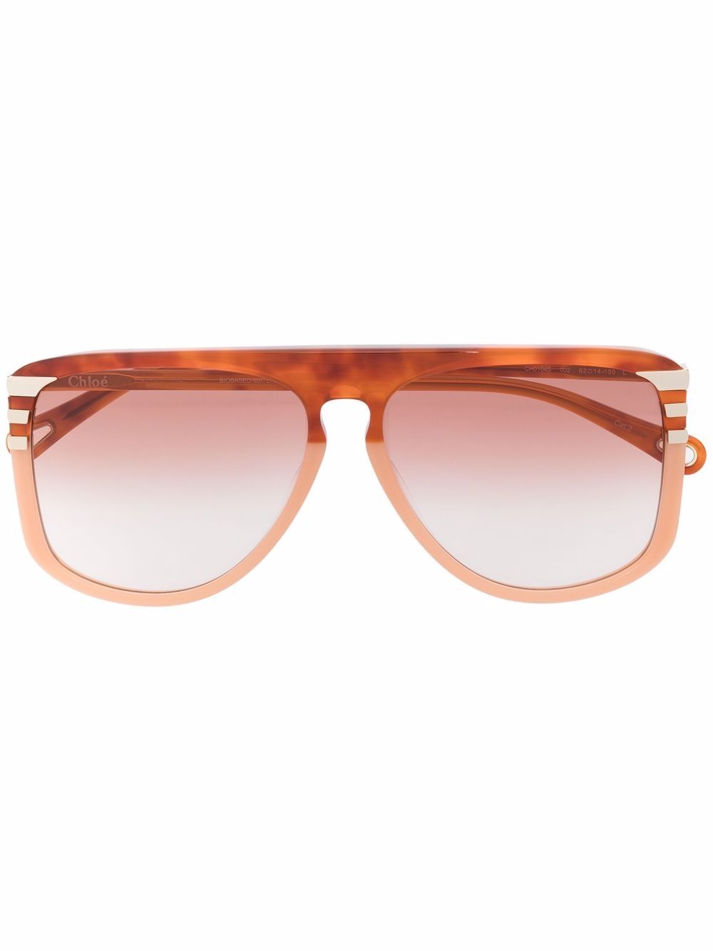 Chloé Eyewear West 有色镜片方框太阳眼镜 - 褐色