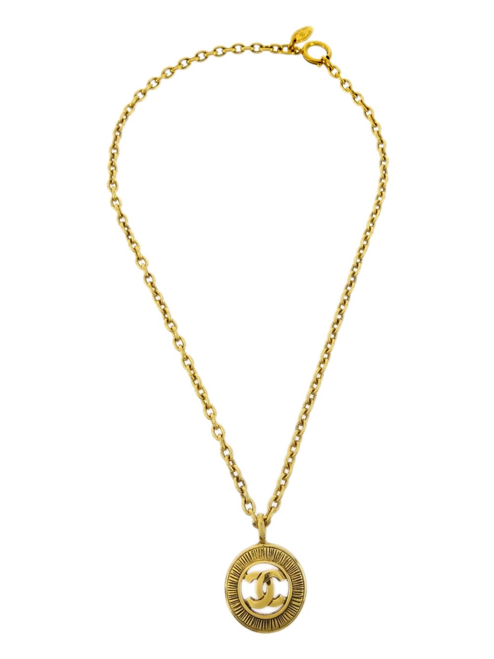 CHANEL Pre-Owned Medallion 吊饰项链 （1980-1990年代典藏款） - 金色