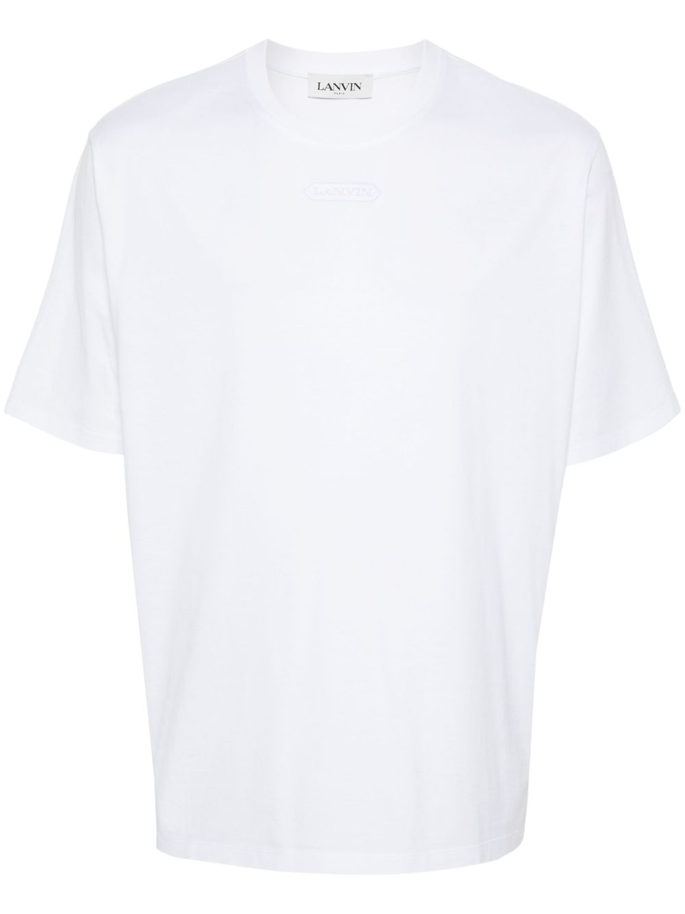 Lanvin logo刺绣T恤 - 白色
