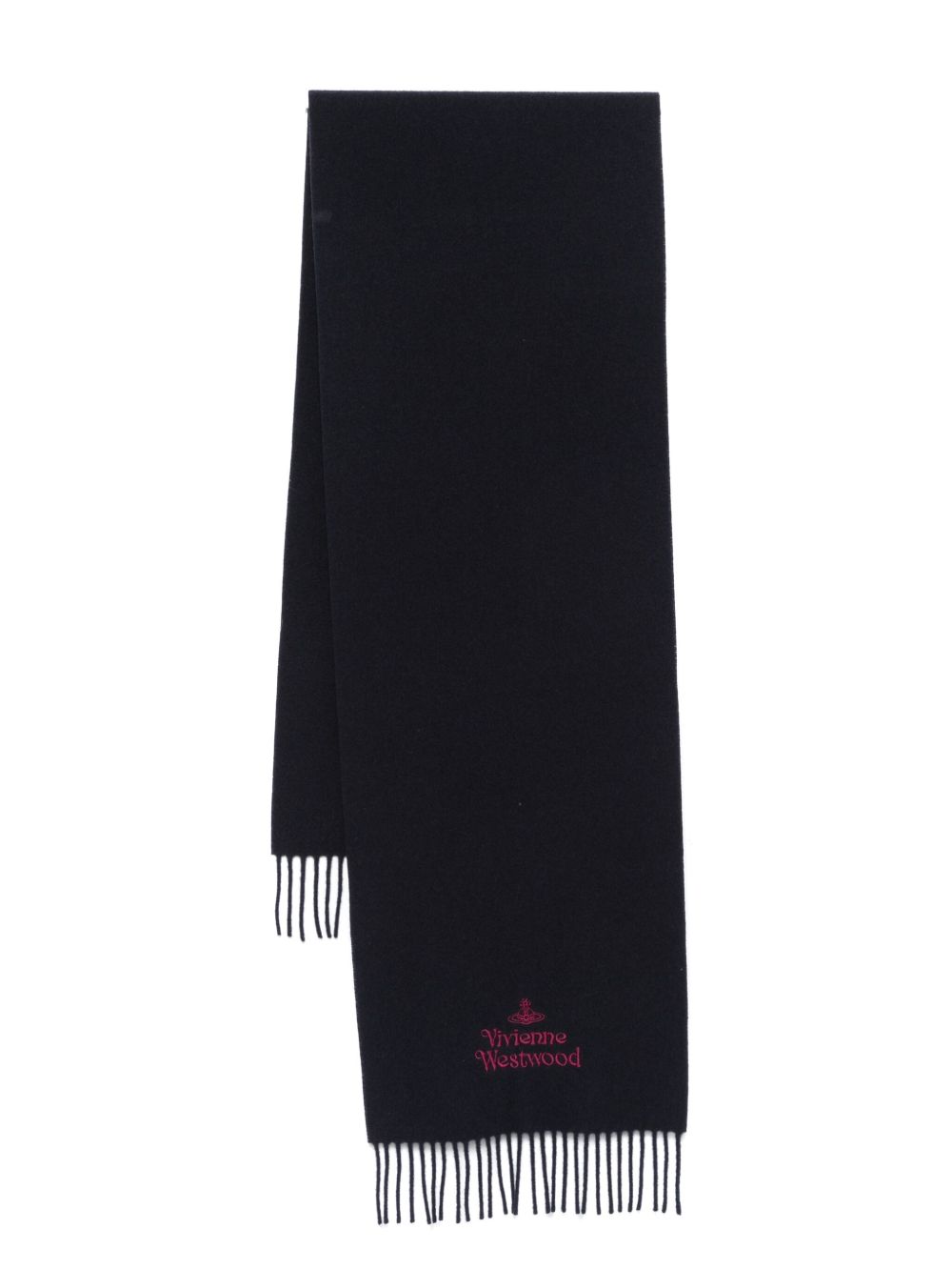 Vivienne Westwood 刺绣围巾 - 蓝色