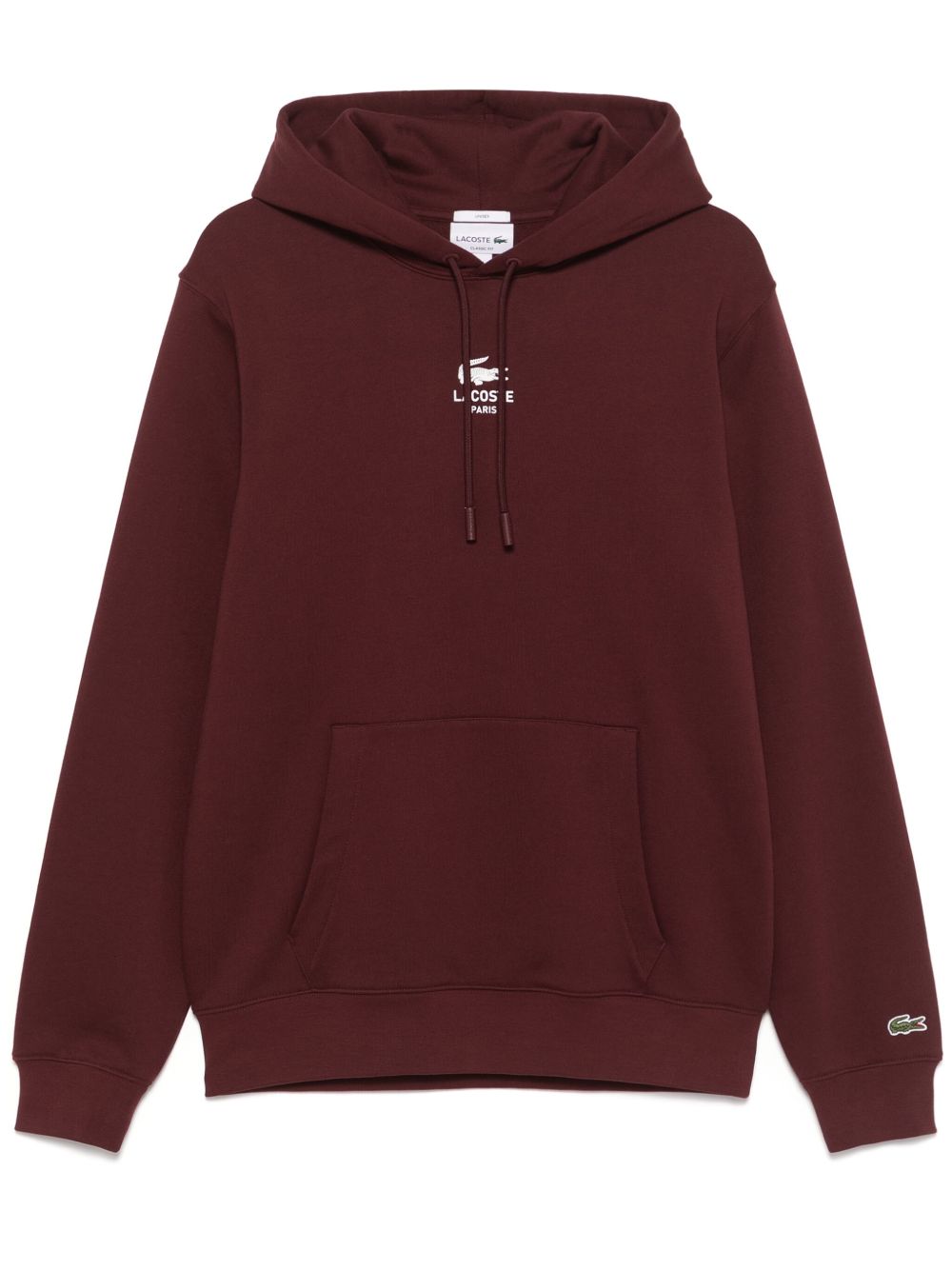 Lacoste 印花连帽衫 - 红色