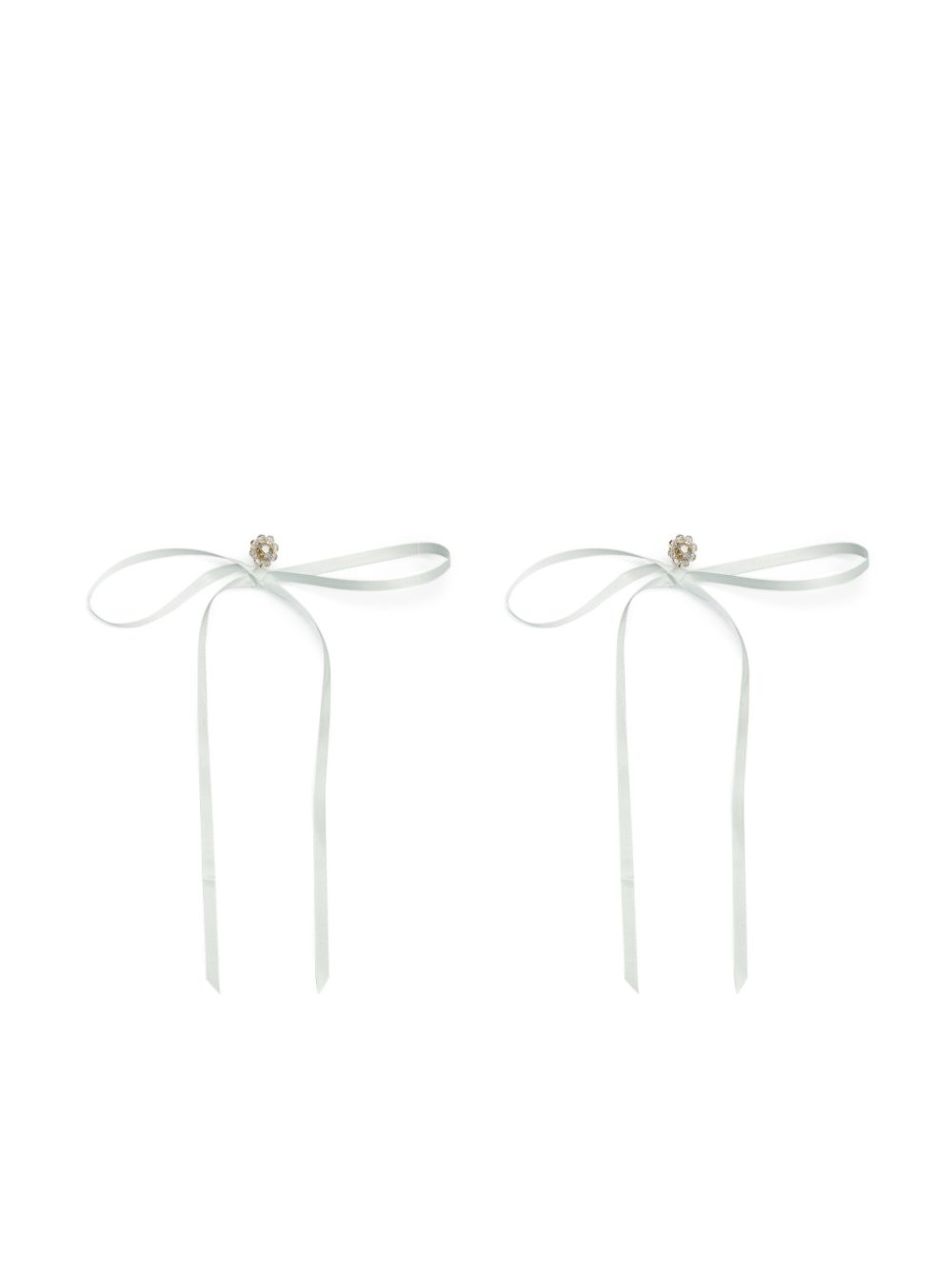 Simone Rocha Bow Ribbon 耳钉 - 白色