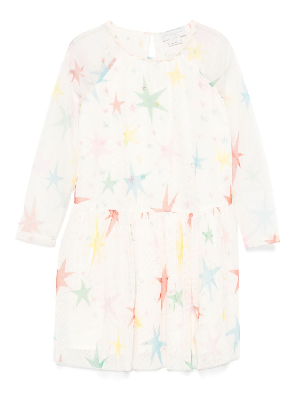 Stella McCartney Kids 星星印花连衣裙 - 白色