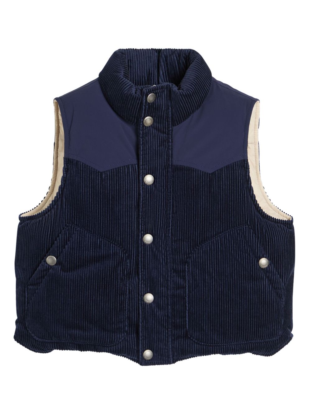 Brunello Cucinelli Kids 鹅绒填充马甲 - 蓝色