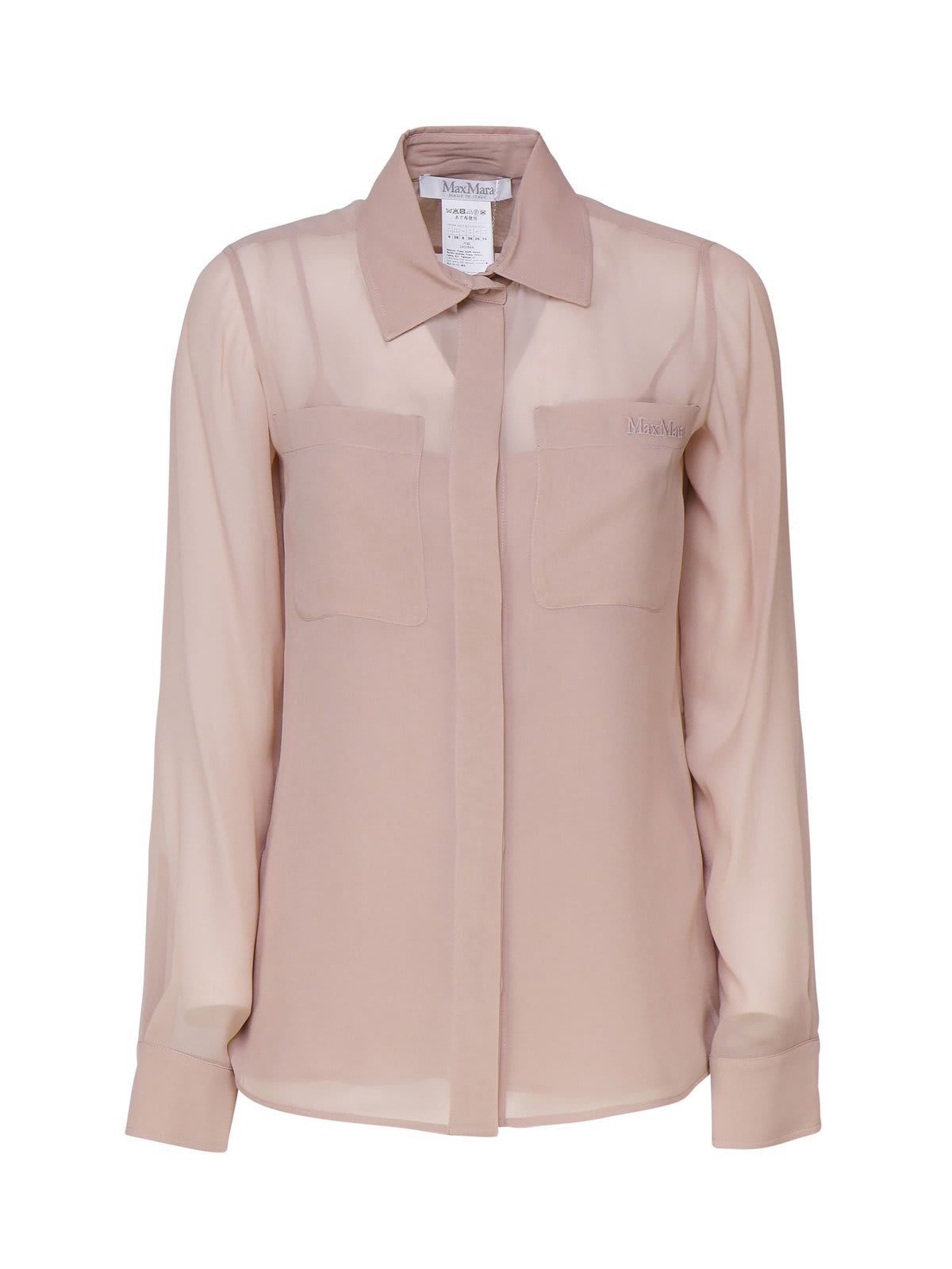 Max Mara Curved Hem Long-sleeved Shirt